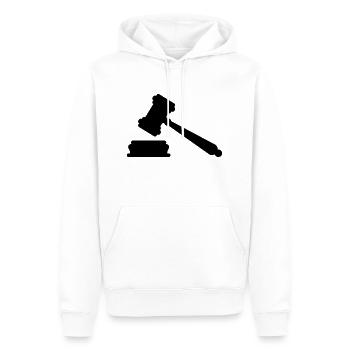 Juge - Sweat à capuche Premium bio Homme - blanc - Devant - Nico (187cm)