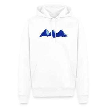 mountain highlander drawing vector - Men’s Premium Organic Hoodie - white - Front - Nico (187cm)
