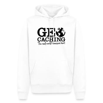 geocaching - the real-world treasure hunt - Männer Premium Bio Hoodie - Weiß - Vorne - Nico (187cm)