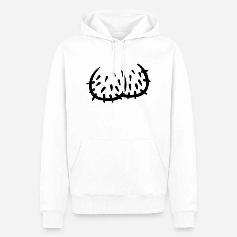 Penis - Männer Premium Bio Hoodie - Weiß