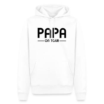 Papa on Tour - Männer Premium Bio Hoodie - Weiß - Vorne - Nico (187cm)