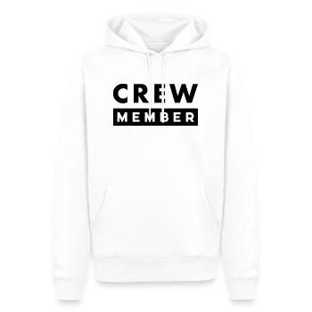 crew member - Sweat à capuche Premium bio Homme - blanc - Devant - Nico (187cm)