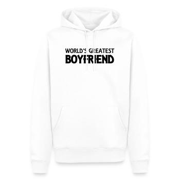 World's greatest boyfriend - Sweat à capuche Premium bio Homme - blanc - Devant - Nico (187cm)