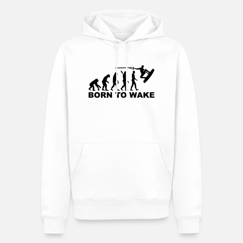 Evolution Wakeboard - Sweat à capuche Premium bio Homme - blanc