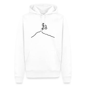 Strichmännchen BMX Fahrrad - Männer Premium Bio Hoodie - Weiß - Vorne - Nico (187cm)