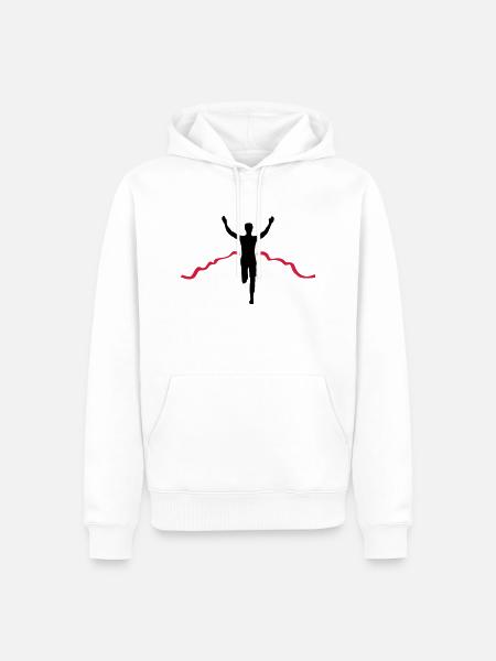 Jogger Ziel - Männer Premium Bio Hoodie - Weiß