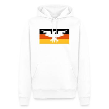 Flagge Deutschland mit Adler - Männer Premium Bio Hoodie - Weiß - Vorne - Nico (187cm)
