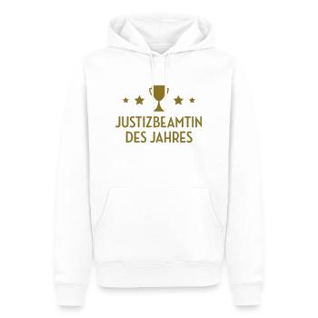 Justizbeamter Justizbeamtin Justiz Recht Gericht - Männer Premium Bio Hoodie - Weiß - Vorne - Nico (187cm)