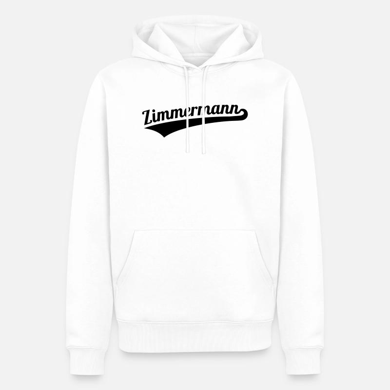 Zimmermann - Männer Premium Bio Hoodie - Weiß