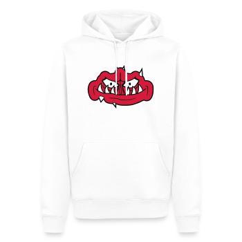troll visage effrayant - Sweat à capuche Premium bio Homme - blanc - Devant - Nico (187cm)