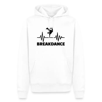 Breakdance - Männer Premium Bio Hoodie - Weiß - Vorne - Nico (187cm)