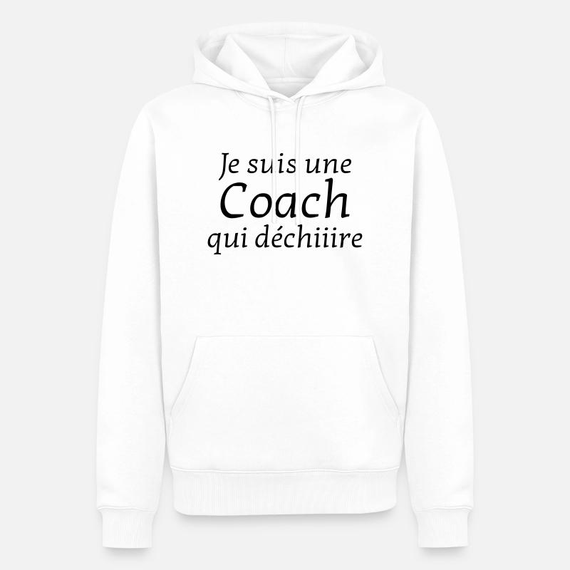 Coach / Coaching / Trainer / Sport - Männer Premium Bio Hoodie - Weiß