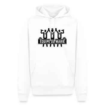 Équipe Du Marié Enterrement De Vie De Jeune Garçon - Sweat à capuche Premium bio Homme - blanc - Devant - Nico (187cm)