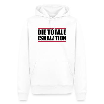 die totale eskalation - Männer Premium Bio Hoodie - Weiß - Vorne - Nico (187cm)