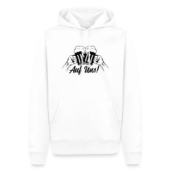 bier auf uns anstossen - Männer Premium Bio Hoodie - Weiß - Vorne - Nico (187cm)