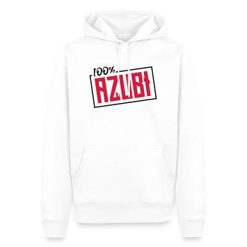 azubi 100 prozent - Männer Premium Bio Hoodie - Weiß - Vorne - Nico (187cm)