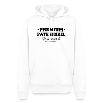 patenonkel premium - Männer Premium Bio Hoodie - Weiß - Vorne - Nico (187cm)