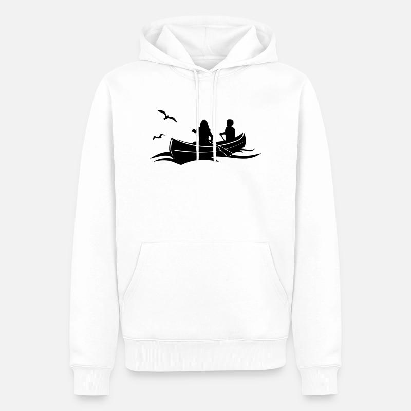 Freizeit - Paddeln - Männer Premium Bio Hoodie - Weiß