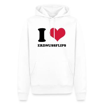 I Love Erdnussflips - Männer Premium Bio Hoodie - Weiß - Vorne - Nico (187cm)