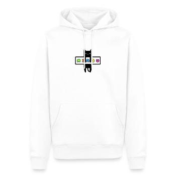 Miaou - Sweat à capuche Premium bio Homme - blanc - Devant - Nico (187cm)