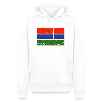 Gambia Flagge - Männer Premium Bio Hoodie - Weiß - Vorne - Nico (187cm)