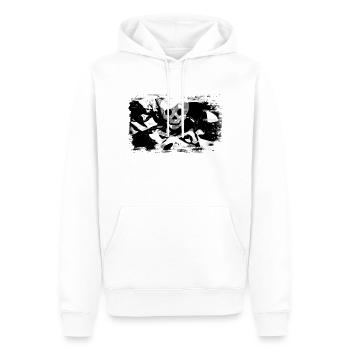 Shull - Männer Premium Bio Hoodie - Weiß - Vorne - Nico (187cm)