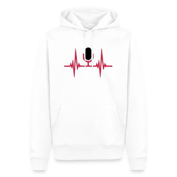 Herzschlag Puls Mikrofon - Männer Premium Bio Hoodie - Weiß - Vorne - Nico (187cm)