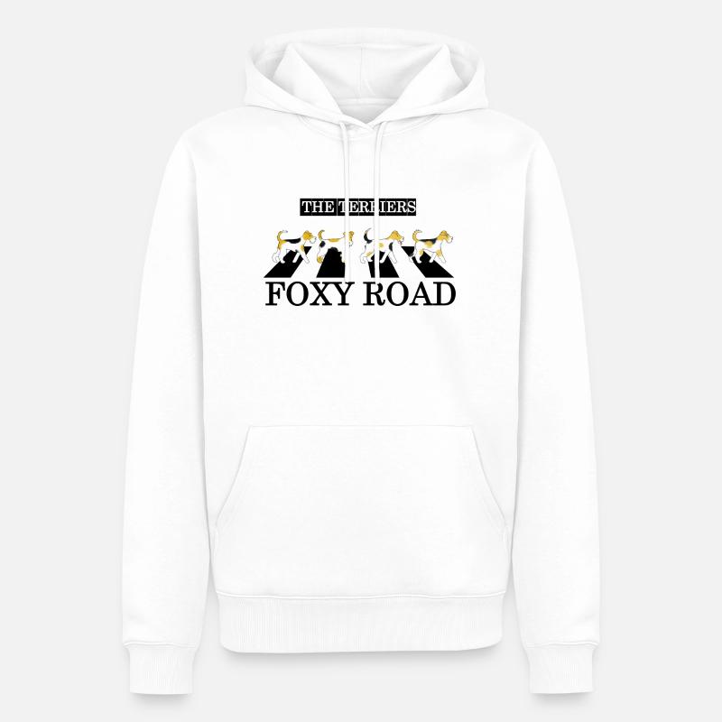 If Fox Terriers Would Form a Band - Sweat à capuche Premium bio Homme - blanc