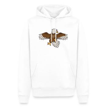 Eagle Kids by The Manzanita’s - Sweat à capuche Premium bio Homme - blanc - Devant - Nico (187cm)