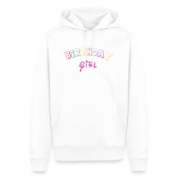 Birthday Girl - Sweat à capuche Premium bio Homme - blanc - Devant - Nico (187cm)