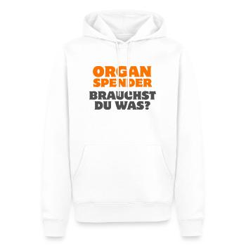 Organspender. Brauchst Du was? Herz Niere Satire - Männer Premium Bio Hoodie - Weiß - Vorne - Nico (187cm)