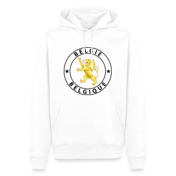 Belgien - Männer Premium Bio Hoodie - Weiß - Vorne - Nico (187cm)