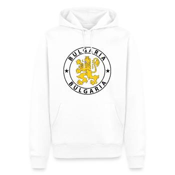 Bulgaria - Men’s Premium Organic Hoodie - white - Front - Nico (187cm)