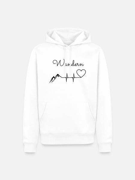 Wanderliebe - Männer Premium Bio Hoodie - Weiß