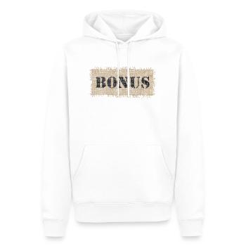 Bonus - Sweat à capuche Premium bio Homme - blanc - Devant - Nico (187cm)