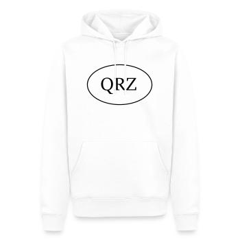 QRZ ham radio question amateur radio - Men’s Premium Organic Hoodie - white - Front - Nico (187cm)