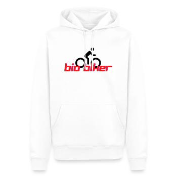 Biobiker - Männer Premium Bio Hoodie - Weiß - Vorne - Nico (187cm)