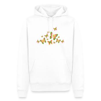 Schmetterling Falter Insekten Frühling Sommer bunt - Männer Premium Bio Hoodie - Weiß - Vorne - Nico (187cm)