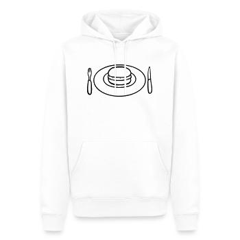 Mittagessen Teller Burger - Männer Premium Bio Hoodie - Weiß - Vorne - Nico (187cm)