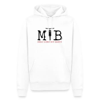 VTT VTT VÉLO DE DESCENTE SE CASSER LES OS PAS - Sweat à capuche Premium bio Homme - blanc - Devant - Nico (187cm)