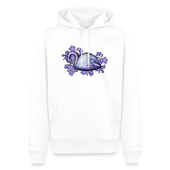 Cygne pourpre - Sweat à capuche Premium bio Homme - blanc - Devant - Nico (187cm)