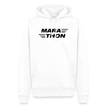 Triathlon Natation Vélo Run Marathon - Sweat à capuche Premium bio Homme - blanc - Devant - Nico (187cm)