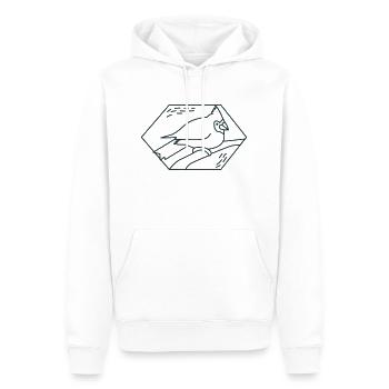 Oiseau cardinal de diamant - Sweat à capuche Premium bio Homme - blanc - Devant - Nico (187cm)