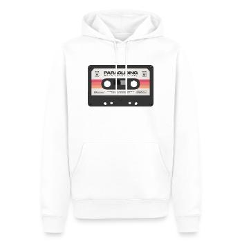 Paragliding Music Cassette - Men’s Premium Organic Hoodie - white - Front - Nico (187cm)