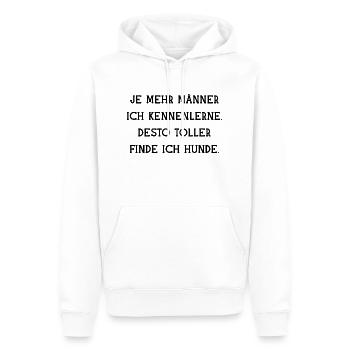 Männer und Hunde lustiger Spruch Haustiere dating - Männer Premium Bio Hoodie - Weiß - Vorne - Nico (187cm)
