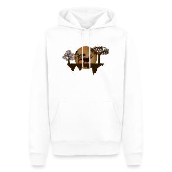 Lustiges T-Rex-Vollmond-Geschenk. - Männer Premium Bio Hoodie - Weiß - Vorne - Nico (187cm)