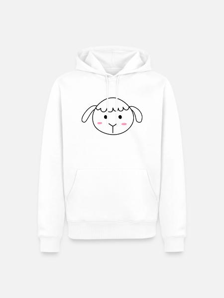 Cute sheep - Men’s Premium Organic Hoodie - white