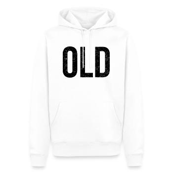 Old not old school - Männer Premium Bio Hoodie - Weiß - Vorne - Nico (187cm)