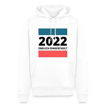 2022 endlich eingeschult Einschulung erste Klasse - Männer Premium Bio Hoodie - Weiß - Vorne - Nico (187cm)