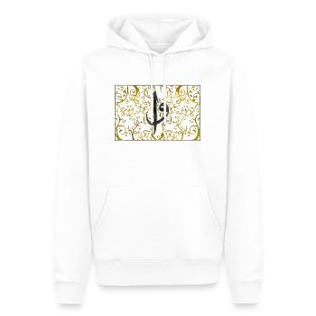 Elif Vav - Männer Premium Bio Hoodie - Weiß - Vorne - Nico (187cm)